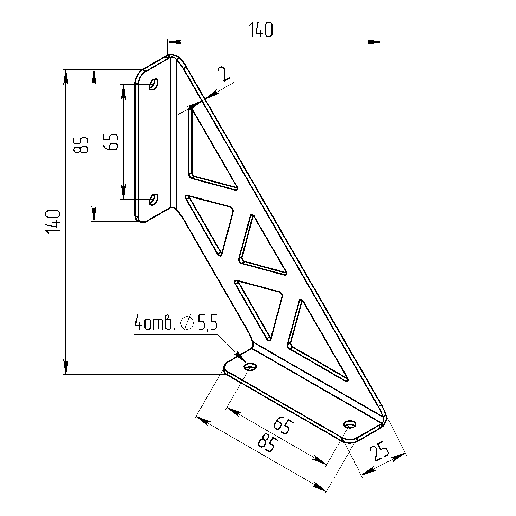 Консоль декоративная Кронос L=140х140 черный